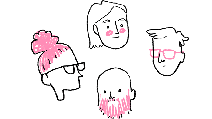 Illustration of four people.