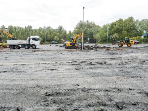 Groundwork for temporary school campus has begun.