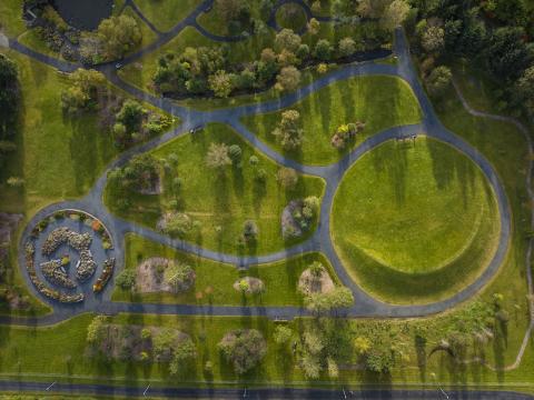 Aerial view of the Botanic Garden