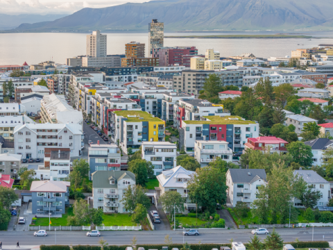 Aerial view of Reykjavík