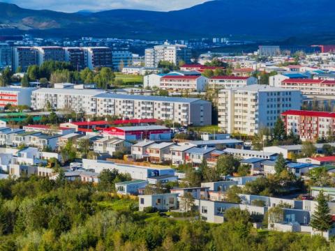 Loftmynd yfir Breiðholti