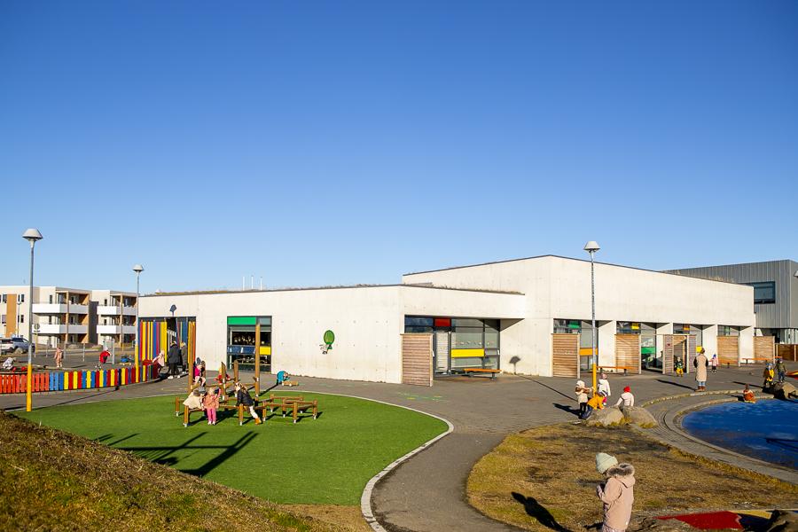 The Ævintýri location, part of Rauðhóll Preschool, with its play area