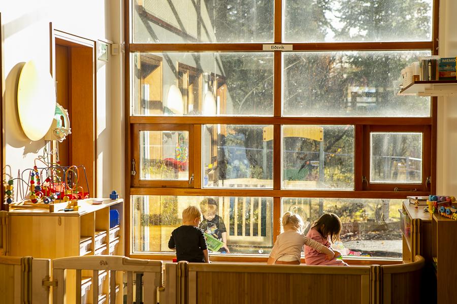 Children at play inside Funaborg.