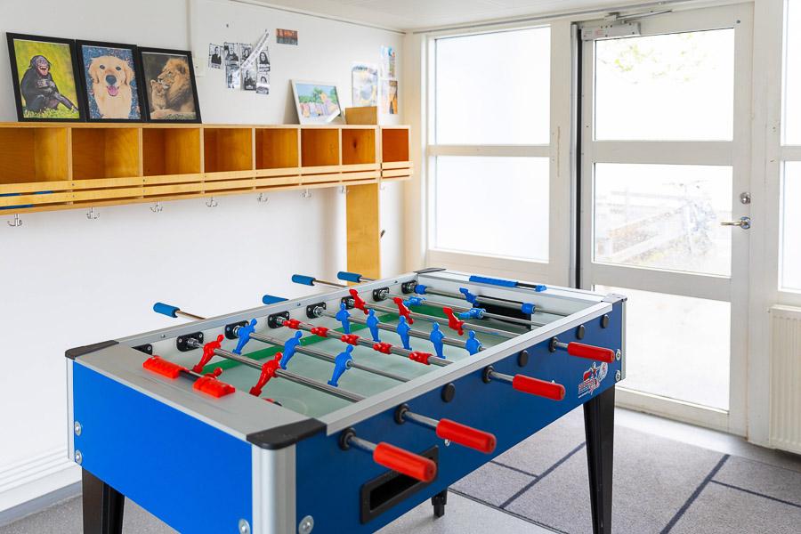 A foosball table at the Undraland after-school program.