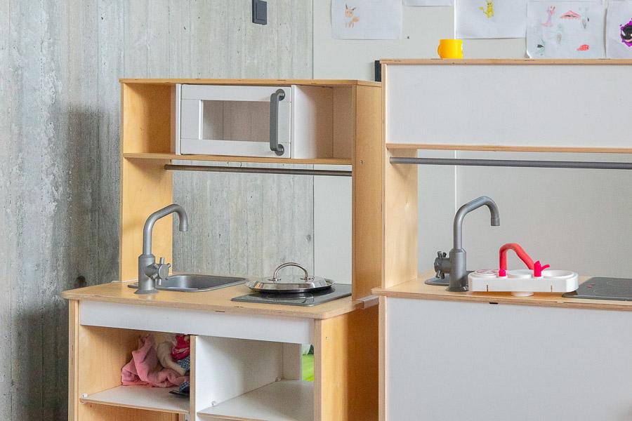 Toy kitchen at Vogasel after-school program.