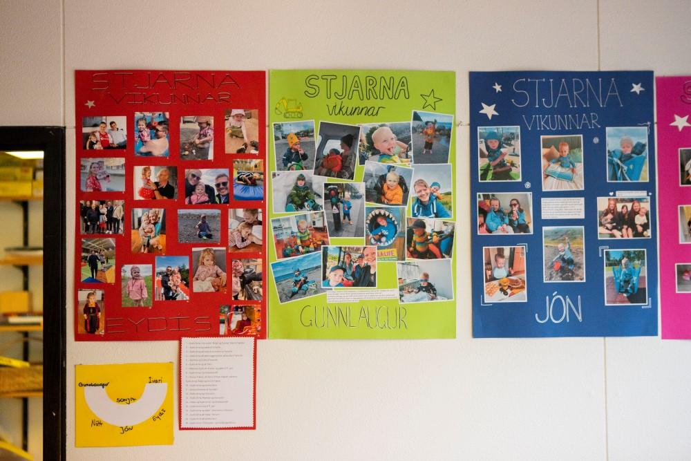 Poster that reads: Star of the week and pictures of children.
