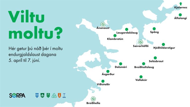 yfirlitskort af höfuðborgarsvæðinu