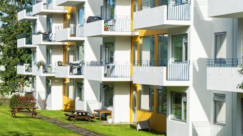 house with balconies