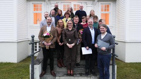 Award recipients with the mayor at Höfði